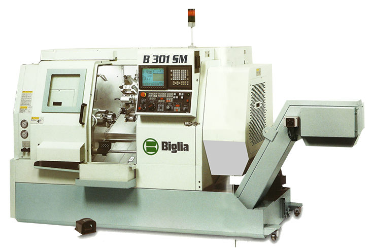 N. 1 Tornio CNC BIGLIA mod. B301-SM passaggio barra Ø 45