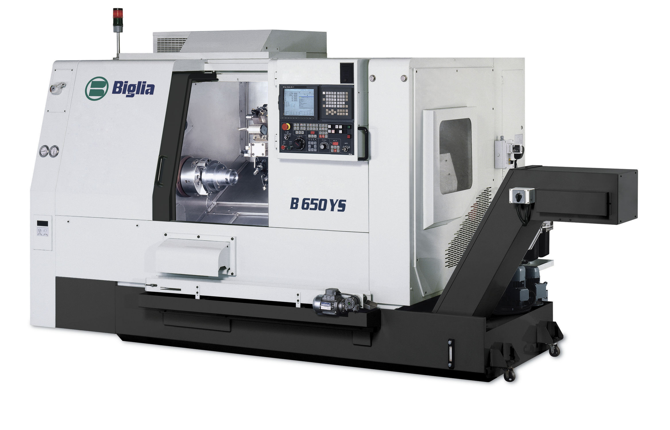 N. 1 Tornio CNC BIGLIA mod. B 658 YS passaggio barra Ø 80